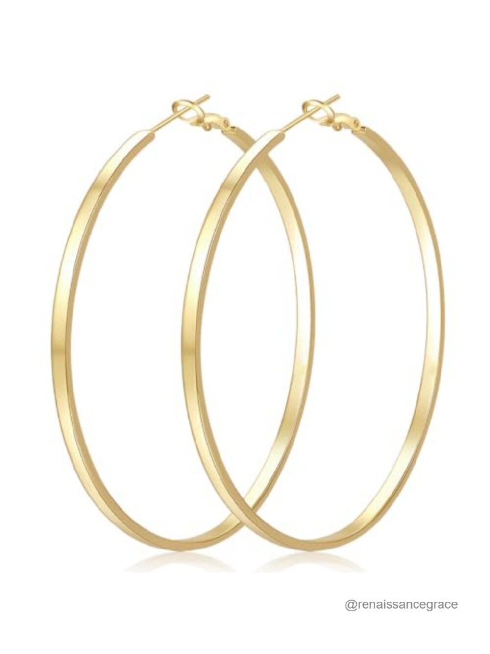 Silver Plated Hoop Earrings Hypoallergenic Clip On Lightweight Thin Hoops
